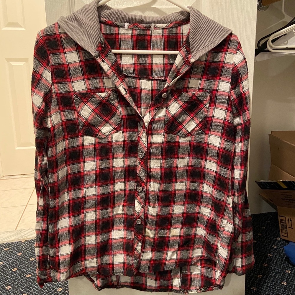 Hooded flannel